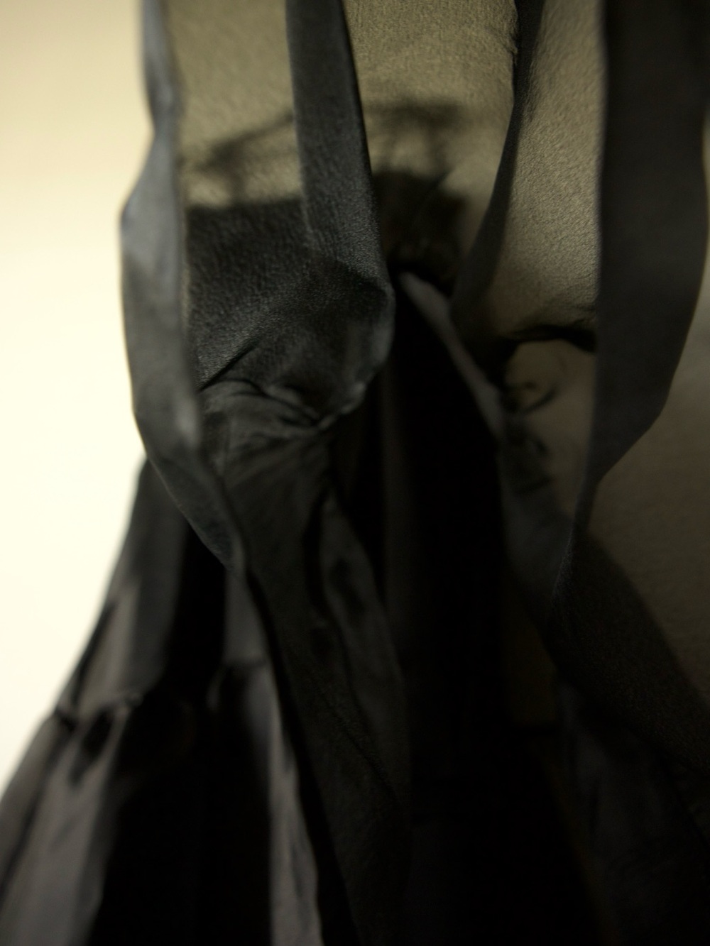 wild fable Black Sheer Tiered Midi Dress with Tie Straps and Ruffle Hem - Picture 7 of 13